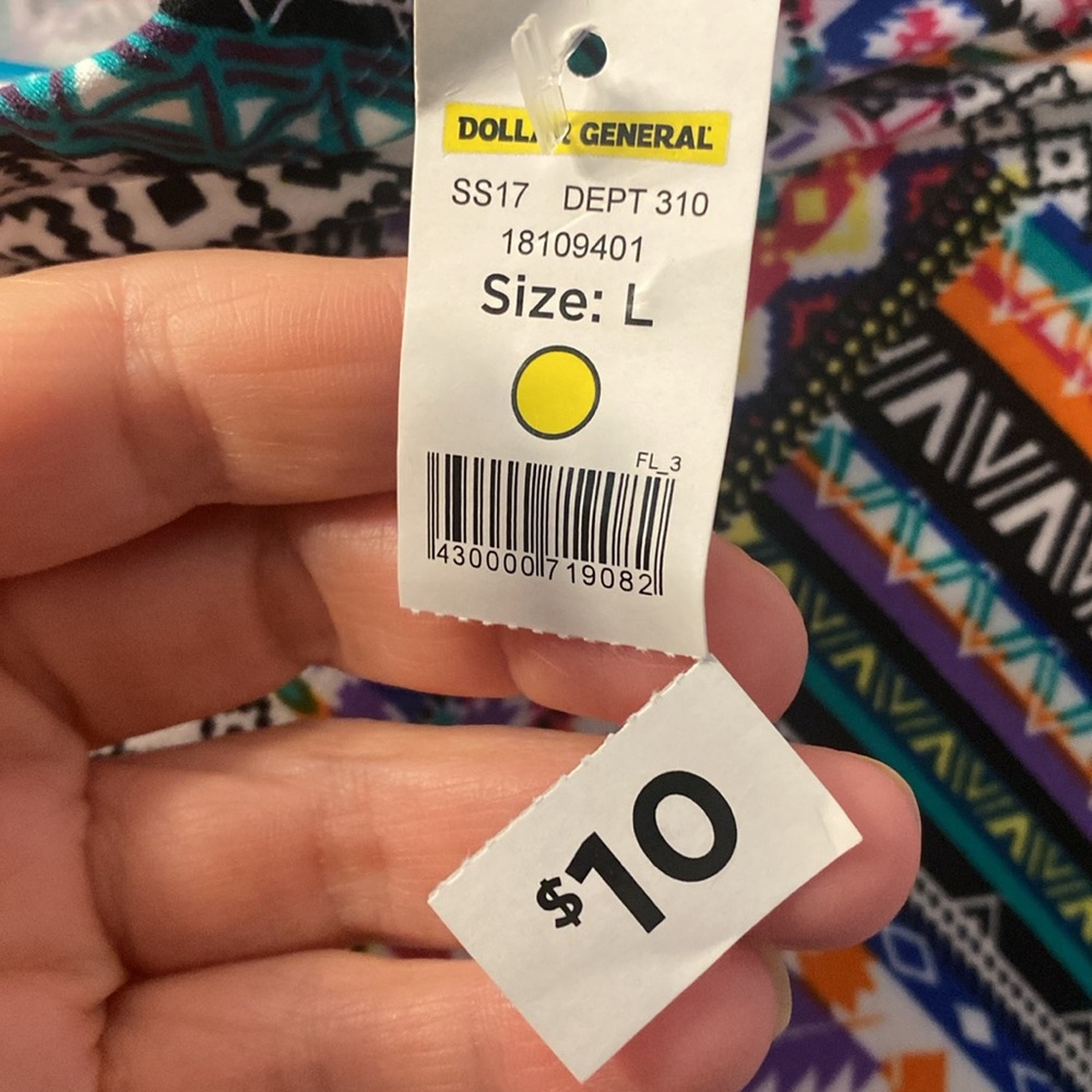Derek Heart multi colored patterned leggings - Picture 6 of 6